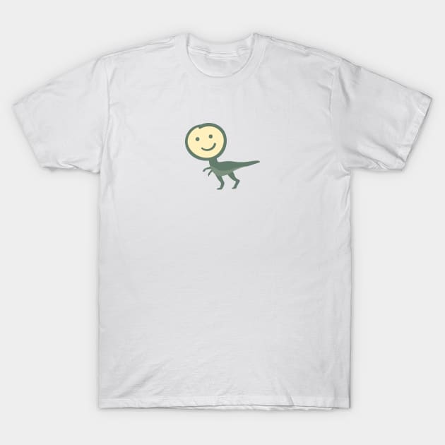 T-Rex Smiley Face T-Shirt by Spindriftdesigns